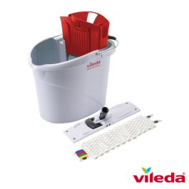 Vileda UltraSpeed Mini Flat Mop System - Bucket, Wringer, Frame and Mop ...