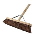 Coco or Bassine Warehouse Broom Yard Brush | Complete With Handle & Bracket