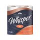 Whisper 320 Sheet Toilet Tissue | Premium 2 Ply White Toilet Roll | Pure Tissue | Pack/36 | W320