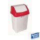Swing Bin 50 Litre-Colour Coded Lid -Red