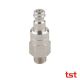TST 021 Series Coupling Brass Nickel Plated - 6mm Hosetail Connection | 021 HG 06N