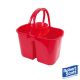 Duo - 14L Double Mop Bucket & Wringer (8L + 6L) - Red