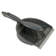 Recycled Dustpan & Brush Set | Soft Bristle | Black