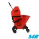SYR TC20 | 13 Litre Kentucky Mop Bucket & Wringer on Heavy Duty Castors | Red