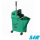 SYR Ladybug | 9 Litre Kentucky Mop Bucket & Wringer w/ Castor Wheels | Green