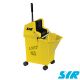 SYR Ladybug | 9 Litre Kentucky Mop Bucket & Wringer w/ Castor Wheels | Yellow