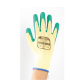 Latex Grip Work Glove | Crinkle Grip with Polyester Liner | Pair | Green | Large