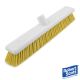 Plastic Washable Hygiene Brush | 18 inch | Yellow | Stiff