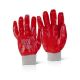 PVC Full Dip Knit Wrist Gloves | Red | Per Pair | 9 / Large