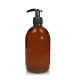 Sundew Hygiene | Amber Plastic Soap Pump Bottle | Lock Up Pump | 500ml