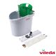 Vileda UltraSpeed Mini Flat Mop System - Bucket, Wringer, Frame and Mop | Green (Handle not Included)