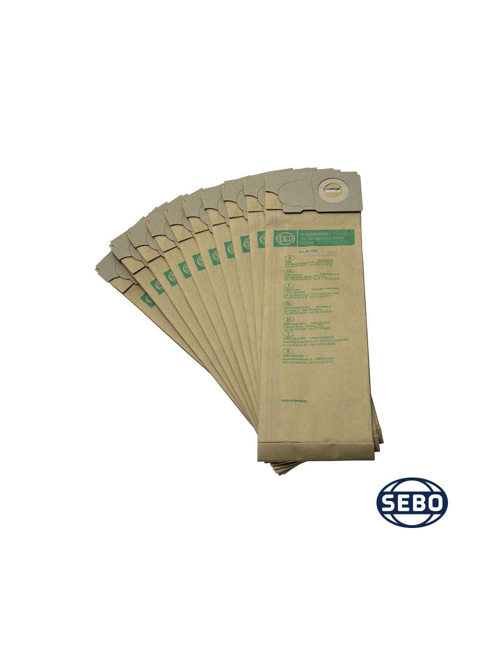 Genuine Sebo BS36 46 Evolution Hi Filtration Vacuum Bags 1055