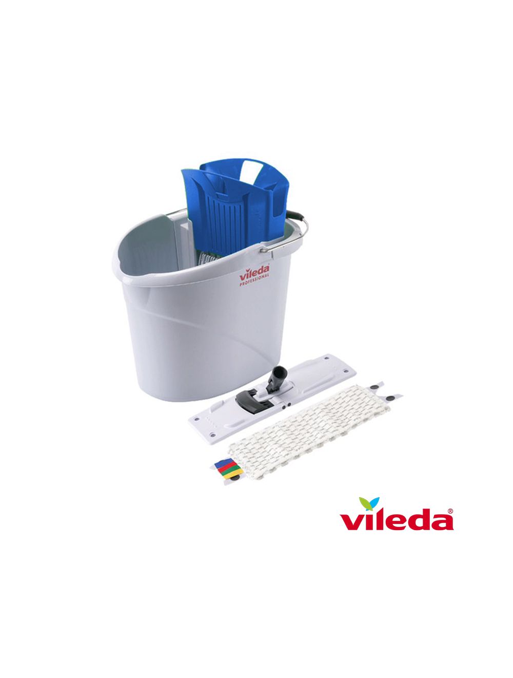 Vileda UltraSpeed Mini Flat Mop System - Bucket, Wringer, Frame and Mop