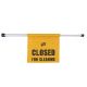 Telescopic Hanging 'Closed For Cleaning' Door Safety Sign