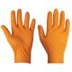 Orange Powder Free Nitrile Glove | Heavy Duty | Diamond Texture | Box 100 | Large