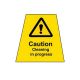 MiniCone | Cleaning In Progress Label | MS4 | Per Label 