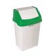 White Swing Bin With Green Lid | 50 Litre