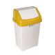 White Swing Bin With Yellow Lid | 50 Litre