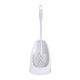 White Semi Enclosed Toilet Brush Set