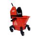 SYR TC20 | 13 Litre Kentucky Mop Bucket & Wringer on Heavy Duty Castors | Red